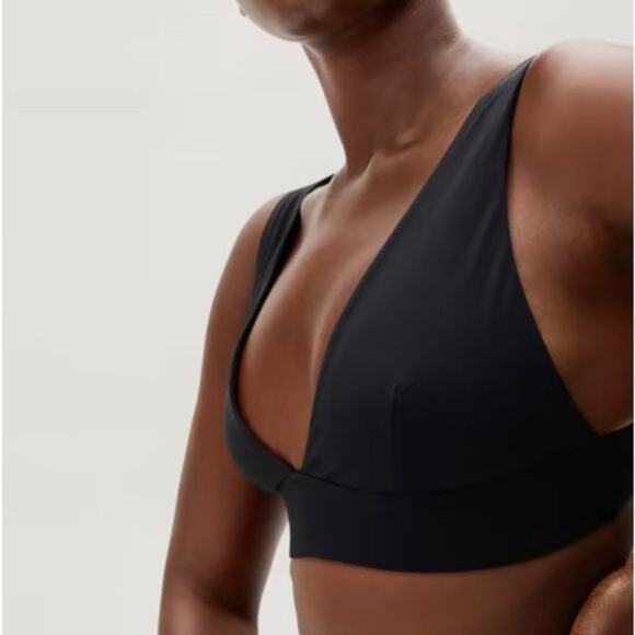 Everlane The Triangle Bikini Top Black NWOT XS - Picture 1 of 8